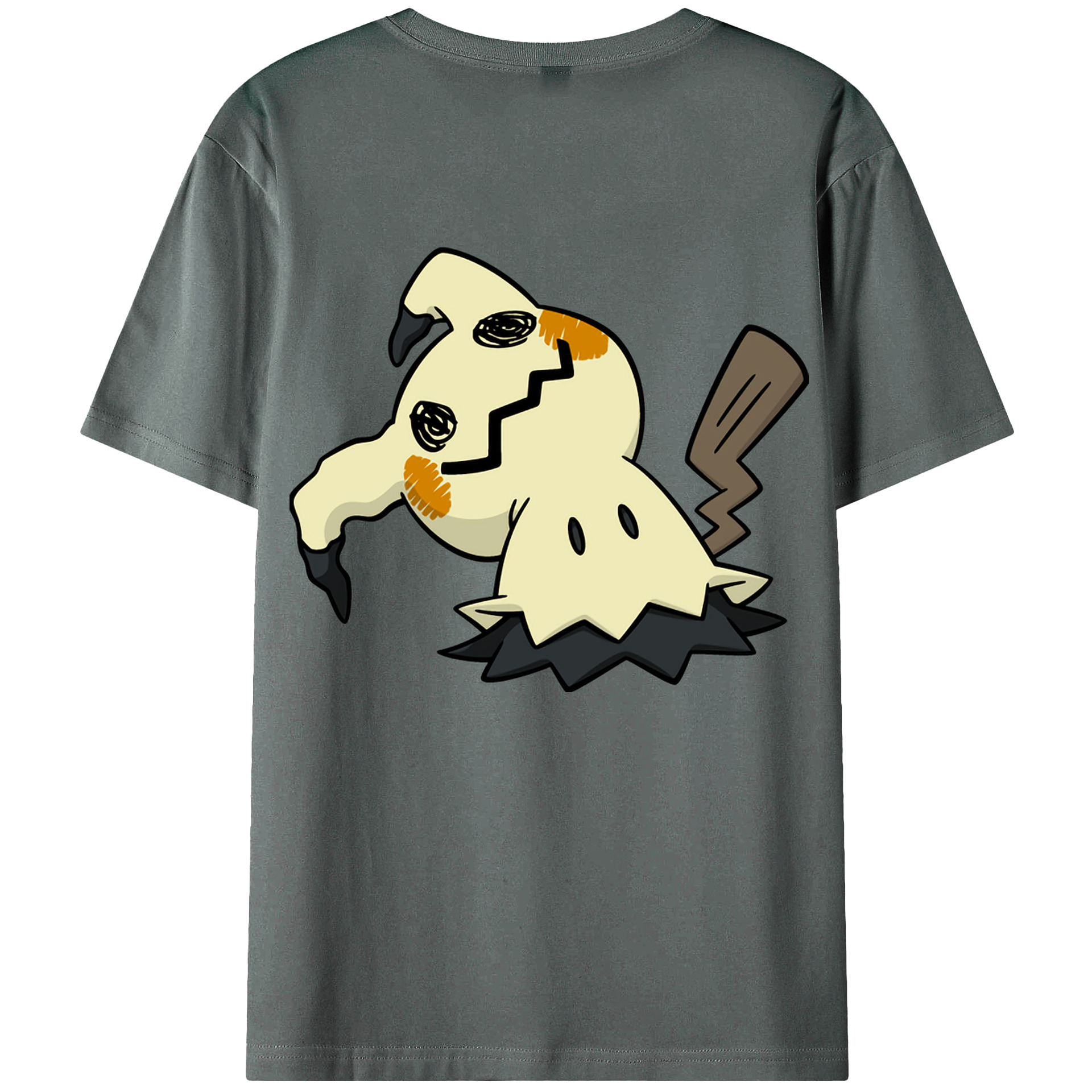 （画像用） ポケットモンスター Pokémon 綿100％ メンズ半袖Tシャツ（バックプリント） 通気性